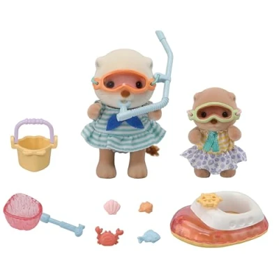 Abbildung von Sylvanian Families 5804 Seeotter Schnorchel Spielset, Set mit Tierfigur, Meerestiere, Spielzeug für Kinder ab 3 Jahren
