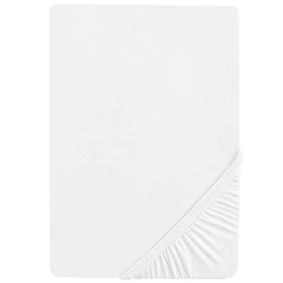 Abbildung von roba Spannbettlaken Safe Asleep® 60 x 120 70 140 Baby Bettlaken für Kindermatratzen Bio Baumwolle GOTS und Oeko Tex Standard 100 Weiß