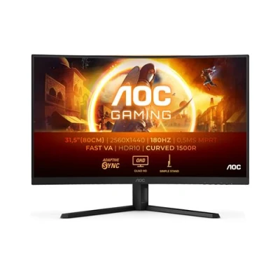 Abbildung von AOC Gaming CQ32G4VE 32 Zoll QHD Curved Monitor, 180 Hertz, 0.5 ms, HDR10, FreeSync Premium (2560x1440, HDMI, DisplayPort) schwarz/grau