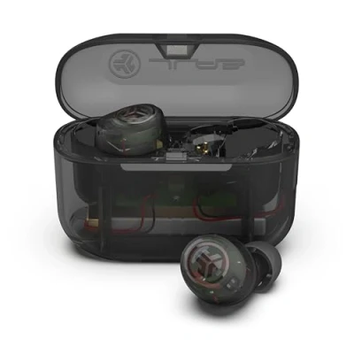Abbildung von JLab Go Air Pop+ In Ear Kopfhörer kabellos Bluetooth, True Wireless Kopfhörer, 35+ Std Headphones, kabellose Ohrhörer, Earbuds mit Mikrofon, USB C Ladebox, Dual Connect, EQ3 Sound, Klar