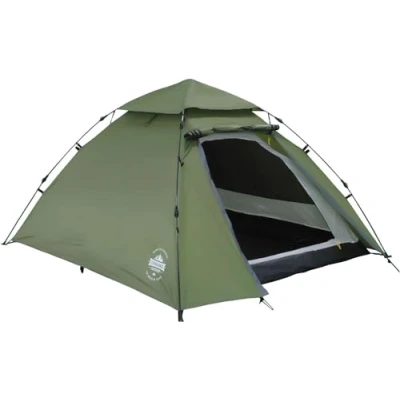 Abbildung von Lumaland Pop Up Camping Zelt 2 3 Personen Kuppelzelt 215 x 195 120 cm 4 Jahreszeiten Igluzelt Outdoor Trekking &amp; Festival Wurfzelt Leicht, Wasserdicht Robust [Grün]