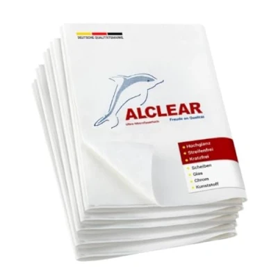 Abbildung von 5er Set ALCLEAR Ultra Microfaser Fenstertuch Scheibentuch 60x45 cm wei�