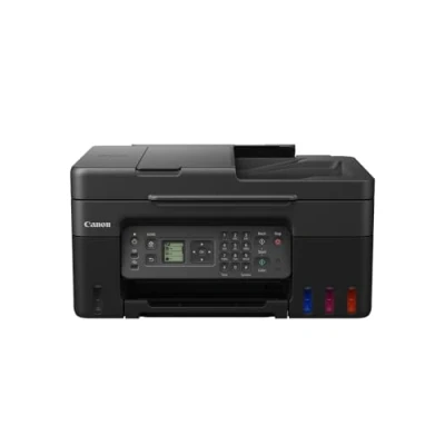 Abbildung von Canon PIXMA G4570 MegaTank 4in1 Multifunktionsgerät DIN A4 (Scanner, Kopierer, Drucker, Fax, ADF, Farbtintenstrahldrucker, USB, WLAN, Print App, Cloud, LC Display), schwarz/grau