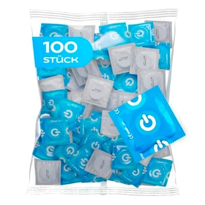 Abbildung von ON) Kondome Clinic ohne Gleitgel I 52 mm Breite 100 Stück Packung Premium trocken dünne 0,07 Wandstärke vegan Condoms for men