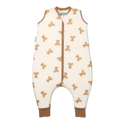 Abbildung von molis&amp;co Baby Schlafsack mit Füßen Ideal für Frühling und Herbst Babyschlafsack 1 tog Leicht gepolstert 100% Baumwolle (Oeko TEX 100), Premium Qualität Teddy (90 cm)
