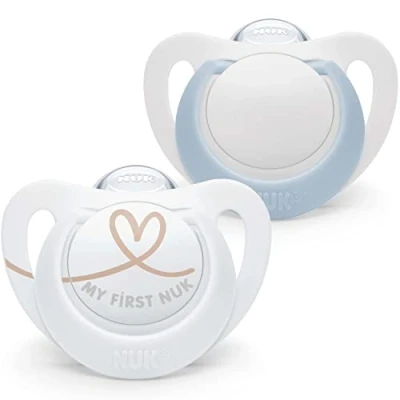 Abbildung von NUK Star Babyschnuller 06 Monate BPA freie Silikonschnuller blau 2 teilig