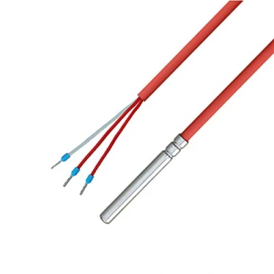 Abbildung von iOVEO 036HS01310 Kabelfühler / Temperaturfühler Solarfühler Temperatursensor PT100 3 Leiter mit Silikon Leitung bis 200C