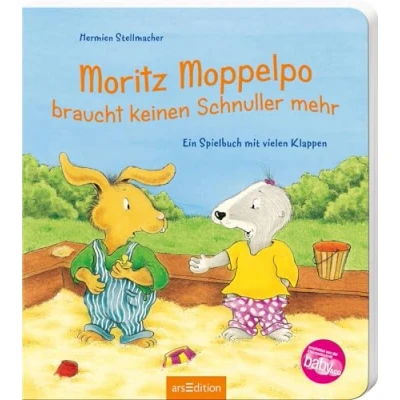 Abbildung von Moritz Moppelpo braucht keinen Schnuller mehr: Ein Spielbuch mit vielen Klappen Das beliebteste Pappbilderbuch zum Thema Schnullerentwöhnung für Kinder ab 24 Monaten