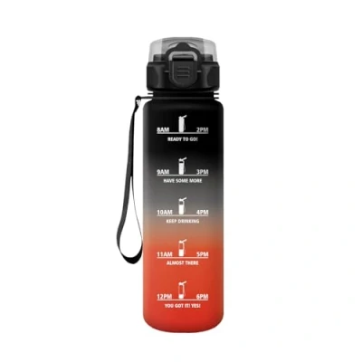 Abbildung von HoneyHolly Trinkflasche Sport, 500ml Auslaufsicher Kunststoff, Wasserflasche, Kohlensäure Geeignet, Sportflasche für Fahrrad, Kinder, Schule, Fitness, Yoga, Blue &amp; Green