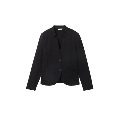 Abbildung von TOM Tailor Ottoman Structure Blazer, Damen, Größe: Small, Deep black