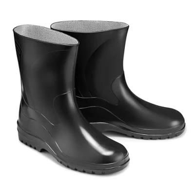 Abbildung von ESTRO Gummistiefel Damen Halbhoch Wasserdicht Regenstiefel Regenschuhe Regenstiefeletten K007 (38 EU, Schwarz)