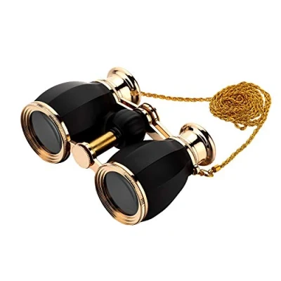 Abbildung von ESSLNB Opernglas Theaterglas 4X30mm Klein Mini Kompakt Antik Fernglas Feldstecher Binoculars für Theater Konzert Opera und Pferderennen mit Kette