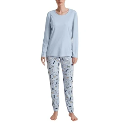 Abbildung von Calida CAT Dreams Pyjama, Damen, Größe: 36/38, Harmony blue