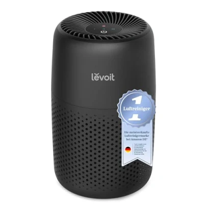 Abbildung von LEVOIT Luftreiniger mit HEPA Filter, Air Purifier Aromatherapie, leiser und niedriger Stromverbrauch 7W, Core Mini Schwarz