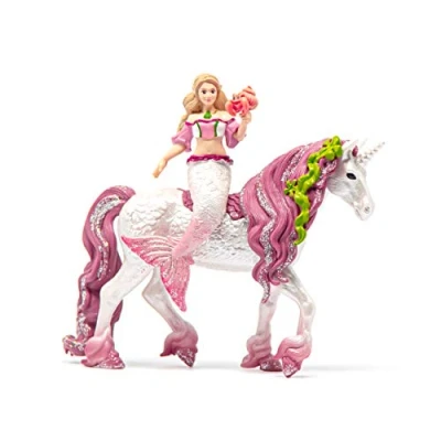 Abbildung von schleich BAYALA 70593 Meerjungfrau Feya und Unterwasser Einhorn 3 Teiliges Spielset Glitzer Nixe Bewegliche Figuren mit Zubehör Spielzeug ab 5 Jahren