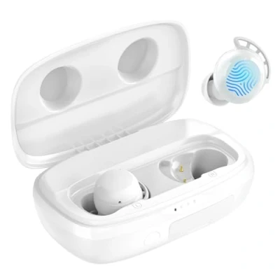 Abbildung von Tribit Bluetooth Kopfhörer, Kopfhörer Kabellos 5.2, Touch Control mit Mikrofon ENC Rauschunterdrückung, IPX8 Wasserschutz, Arbeit Musikanrufe, Weiß