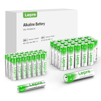Abbildung von Lepro AA &amp; AAA Batterien, 24 Stück + AAA, Alkaline Batterie 1,5V Langlebig, Leistungsstark Auslaufsicher, Ideal für Fernbedienungen, Spielzeug, Uhren, Taschenlampen UVM