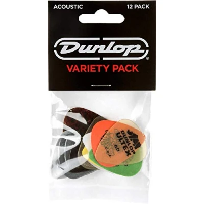 Abbildung von JIM DUNLOP Plektrum Variety Pack Akustikgitarre, 6 Stück, Ultex, tortex, Shell Celluloid, Nylon