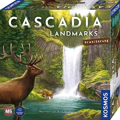 Abbildung von Kosmos 683955 Cascadia Landmarks, Erweiterung zum Spiel des Jahres 2022, Ergänzung für 5 6 Personen und in Einer Box, Brettspiel 2 ab 10 Jahren