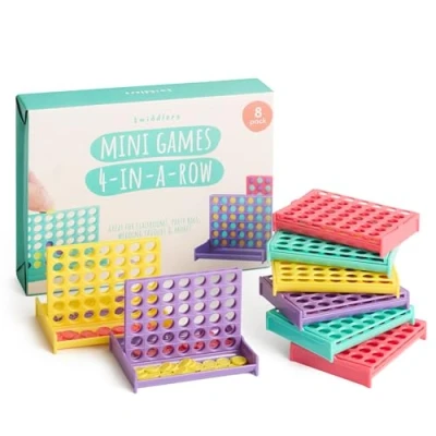 Abbildung von THE TWIDDLERS 8 Mini Vier Gewinnt Brettspiele für Jungen &amp; Mädchen Mitgebsel, Mitbringsel, Gastgeschenk, Giveaways Kindergeburtstag