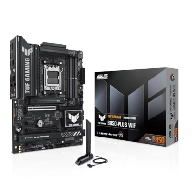 Abbildung von ASUS TUF Gaming B850 PLUS WiFi Mainboard Sockel AMD AM5 (AMD B850, ATX, PCIe 5.0, 7, 2X 4.0 M.2, Aura Sync)