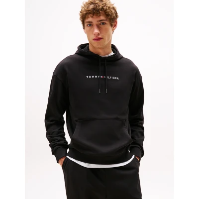 Abbildung von Tommy Hilfiger Original Hoodie Nachtwäsche Shirt, Herren, Größe: Small, Black