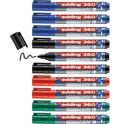 Abbildung von Edding 360 DRYWIPE MARKER Rundspitze 1,53 mm sortiert Ref 360099 [Pack 10]