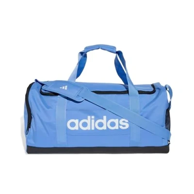 Abbildung von adidas Unisex Essentials Linear Duffel Bag, Blue Fusion/Black/White, M