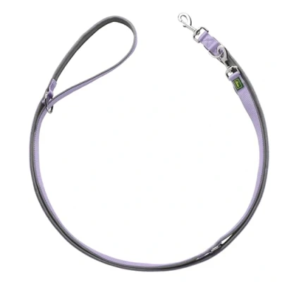 Abbildung von HUNTER Verstellbare Führleine NEOPREN, Farbe: Lavendel grau, strapazierfähiges Nylon, 3 fache Verstellmöglichkeit, weiche Neoprenpolsterung, Optimal für Alltag und Training, Größe: 15 200