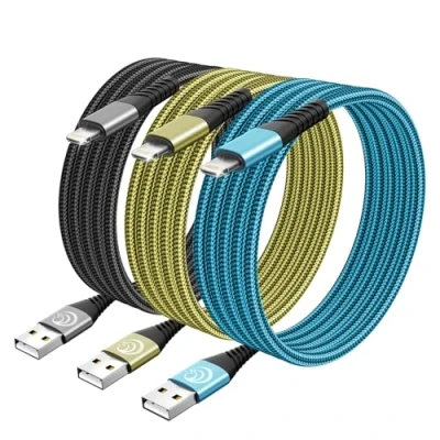 Abbildung von iPhone Ladekabel, Lightning Kabel [3Pack 2M] Ladekabel Schnellladekabel MFi Zertifiziert USB auf für 14 13 12 11 Pro Max Mini XS XR X 8 7 6 6s Plus 5 SE, iPad