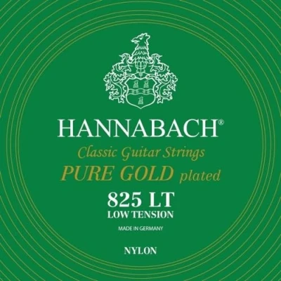 Abbildung von Hannabach Klassikgitarrensaiten Serie 825 Low Tension Spezialvergoldung Komplettsatz