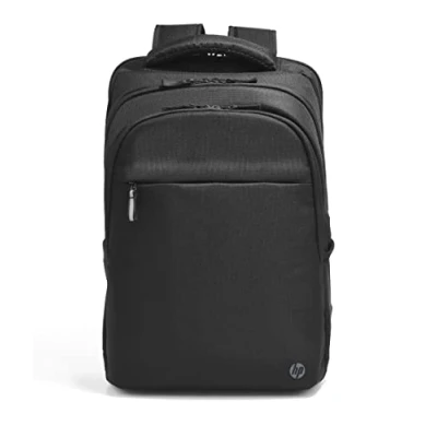 Abbildung von HP Professional 17,3 Zoll Laptop Rucksack, wasserabweisend, RFID Schutz, recycelte Materialien, verschließbare Doppelreißverschlüsse, für Laptops bis Zoll, Schwarz