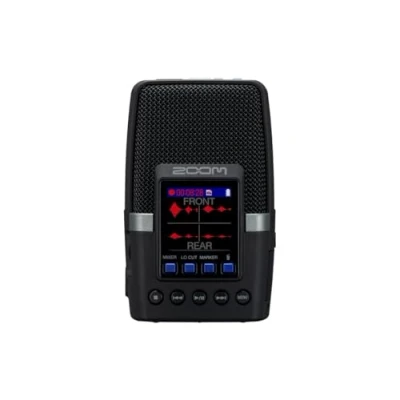 Abbildung von Zoom H2essential Multi Mic Handy Recorder mit 3 integrierten Mikrofonen für 9 Aufnahmemodi Surround Aufnahme 32 bit float Video Podcasts Live Streams Musik Audiobedienungsführung schwarz