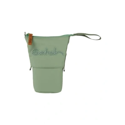 Abbildung von satch Pencil Slider extra groß inkl. Trennfach Reißverschlussfach Stiftehalter Geodreieck Sichtfenster für Stundenplan Nordic Jade Green Hellgrün