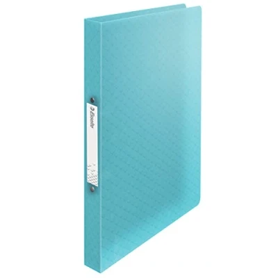 Abbildung von Esselte Ringordner, 140 Blatt Kapazität, 25 mm Rückenbreite, A4 Ordner mit 2 Ringen und Soft Cover, für Zuhause/Büro, zur Schreibtischorganisation, Colour&#039;Breeze Serie, Blau, 626242