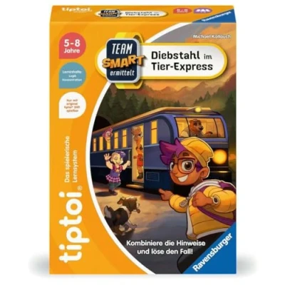 Abbildung von Ravensburger tiptoi Spiel 00226 Team SMART ermittelt Diebstahl im Tier Express, fantastisches Logikspiel für Kinder ab 5 Jahren