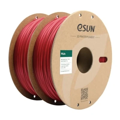 Abbildung von eSUN PLA+ Filament 1.75mm, 3D Drucker PLA Plus, Maßgenauigkeit +/ 0.03mm, 1KG pro Spule, 2 Spulen Druck für Drucker, Feuerrot