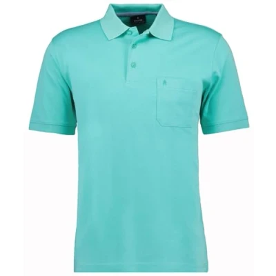 Abbildung von RAGMAN Herren Softknit Polo mit Brusttasche Kurzarm, 540391, Jade L