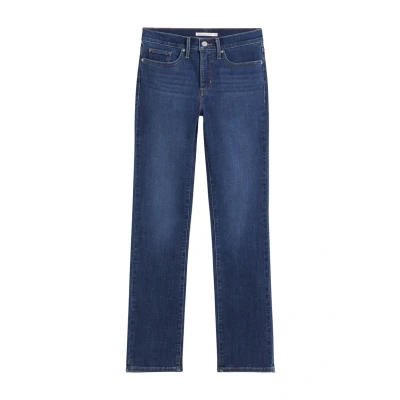 Abbildung von Levi&#039;s 314 Shaping Straight Jeans Slim Fit, Damen, Größe: 27x32, Lapis dark horse blue