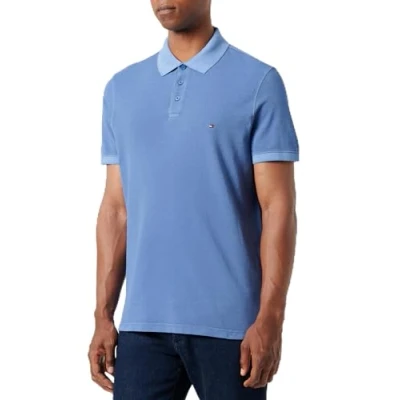 Abbildung von Tommy Hilfiger GARMENT DYE REG POLO S/S Polos Herren, Blue (Monochrome Blue), L