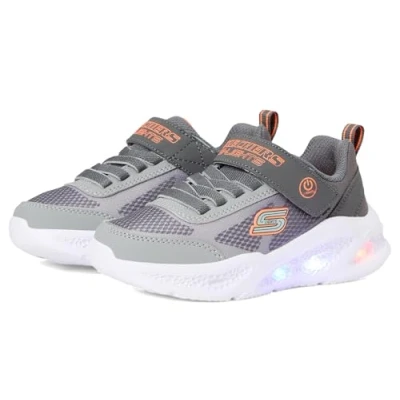 Abbildung von Skechers Meteorlights Sneaker low für Kinder, Größe: 36, Charcoal/gray/orange Schuhe