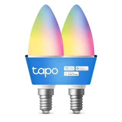 Abbildung von Tapo L430C(2 pack) Smarte WLAN Glühbirne E14, 470 Lumen, 16 Mio. Farben, dimmbar, Zeitplan &amp; Timer, Energieüberwachung, Kompatibel mit Alexa, Google Assistant und Samsung SmartThings
