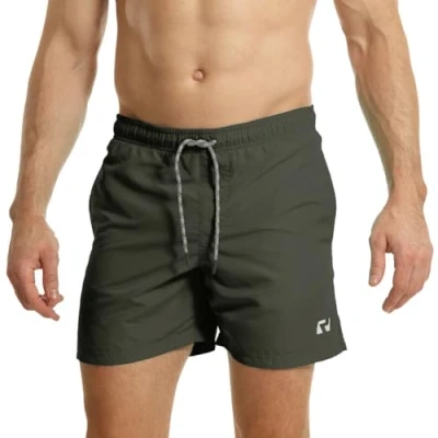 Abbildung von RIPT Herren Essentials Quick Dry UV 50 Sonnenschutz Badeshorts Badehose, Holzkohle, 2XL, XXL