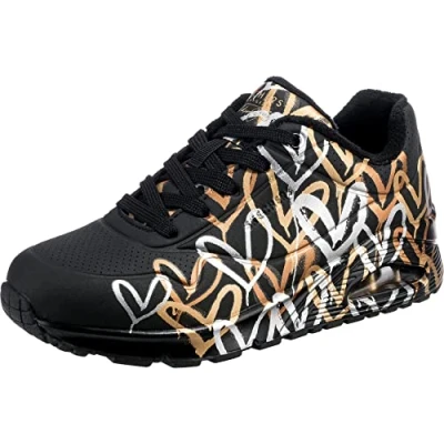 Abbildung von Skechers Sport UNO Sneaker low black/multicoloured metallic, Damen, Größe: 39.5, Black/multi coloured metallic Schuhe
