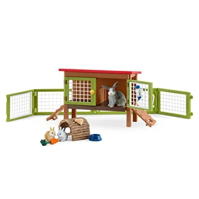 Abbildung von schleich 42420 Kaninchenstall, für Kinder ab 3+ Jahren, FARM WORLD Spielset
