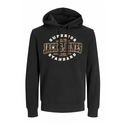 Abbildung von Jack &amp; Jones LOGO Kapuzenpullover, Herren, Größe: 3XL, Black