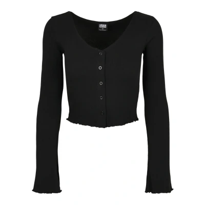 Abbildung von Urban Classics Cropped RIB Langarmshirt, Damen, Größe: 3XL, Black