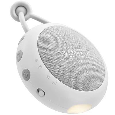 Abbildung von Sweety Fox White Noise Machine Baby Weiß Einschlafhilfe Babys, Wiegenlied Baby, Nachtlicht und Weißes Rauschen 15 Klänge, USB Aufladbar