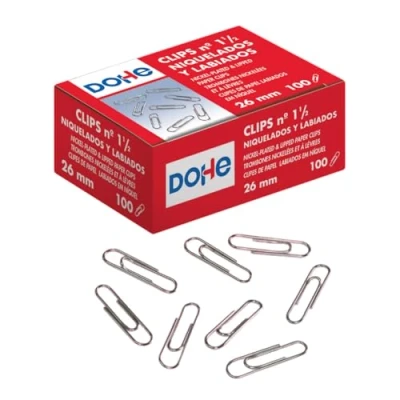 Abbildung von MTL 100er Pack vernickelte Büroklammern, Clips 26 mm