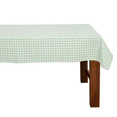 Abbildung von FILU Tischdecke 100 x 140 cm Mint/Weiß kariert (Farbe und Größe wählbar) hochwertig gefertigtes Tischtuch aus 100% Baumwolle
